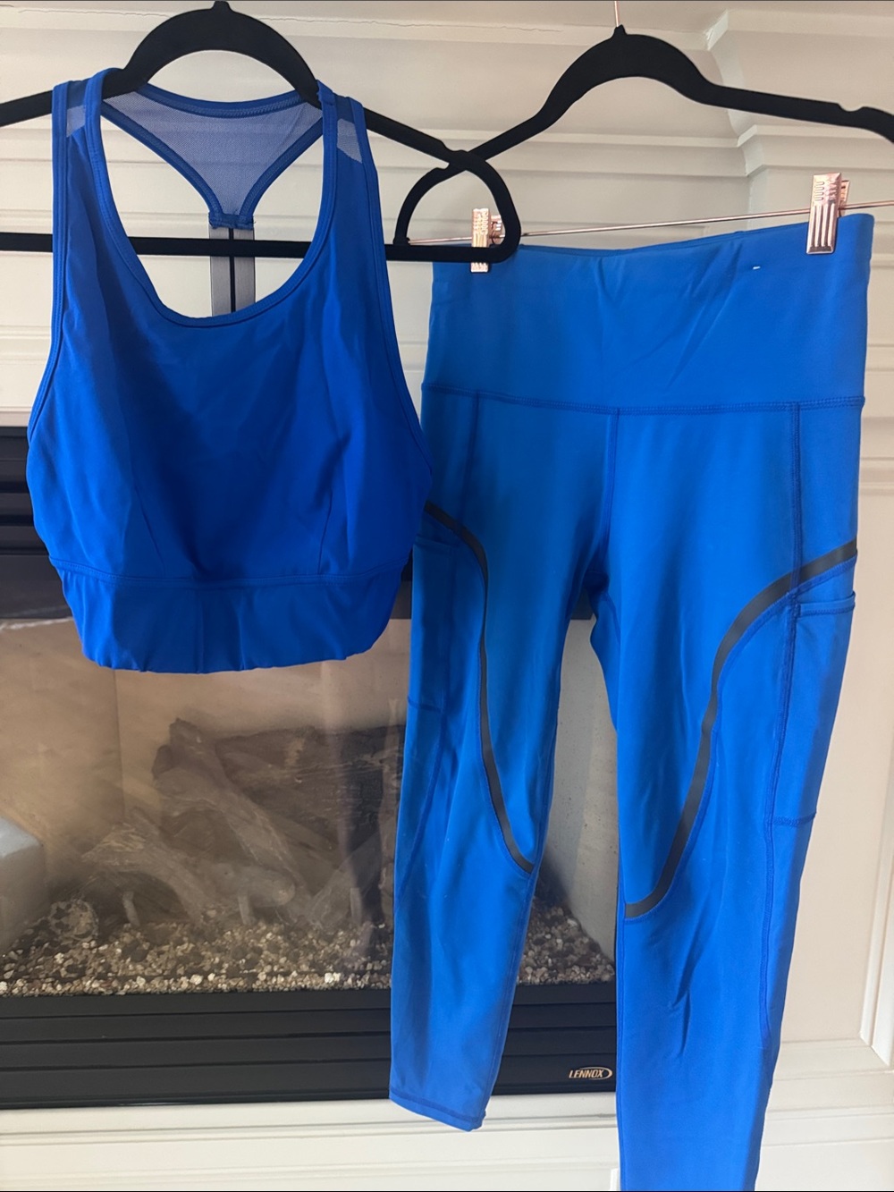Sports Illustrated Royal Blue Active Crop Top and Leggings Set